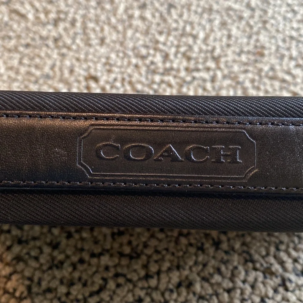 Coach Wristlet/Clutch Nylon & Leather Trim Bag in EUC
